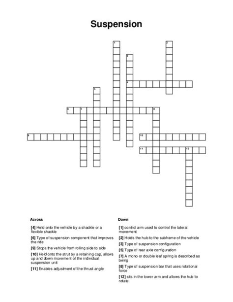 We found 20 possible solutions for this <b>clue</b>. . Suspensions of activity crossword clue
